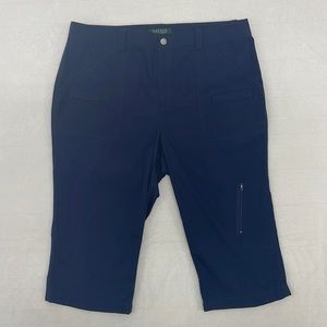 Lauren Ralph Lauren Petite Navy Blue Cargo Capri Pants Womens Size 14P